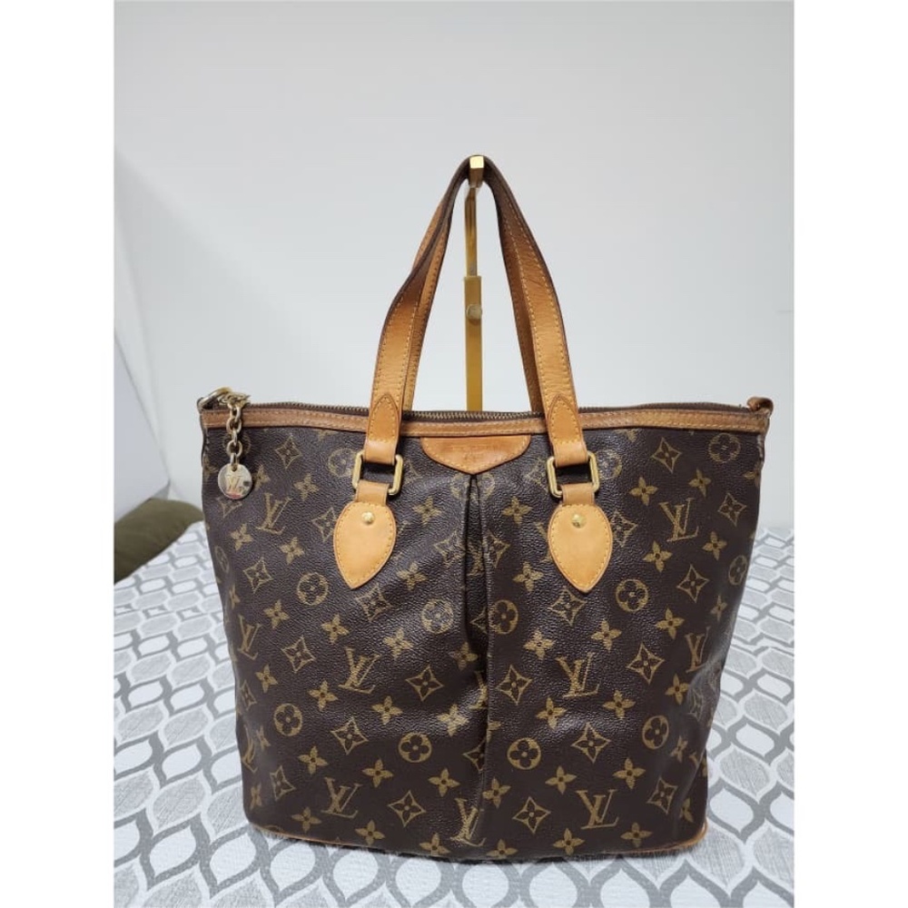Authentic LOUIS VUITTON Monogram Palermo PM Shoulder Bag Brown - Picture 3 of 16